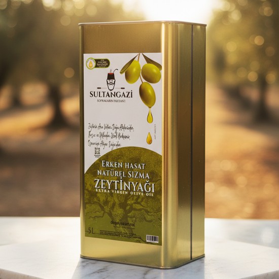Doğal Erken Hasat Natürel Sızma Zeytinyağı 5 L  